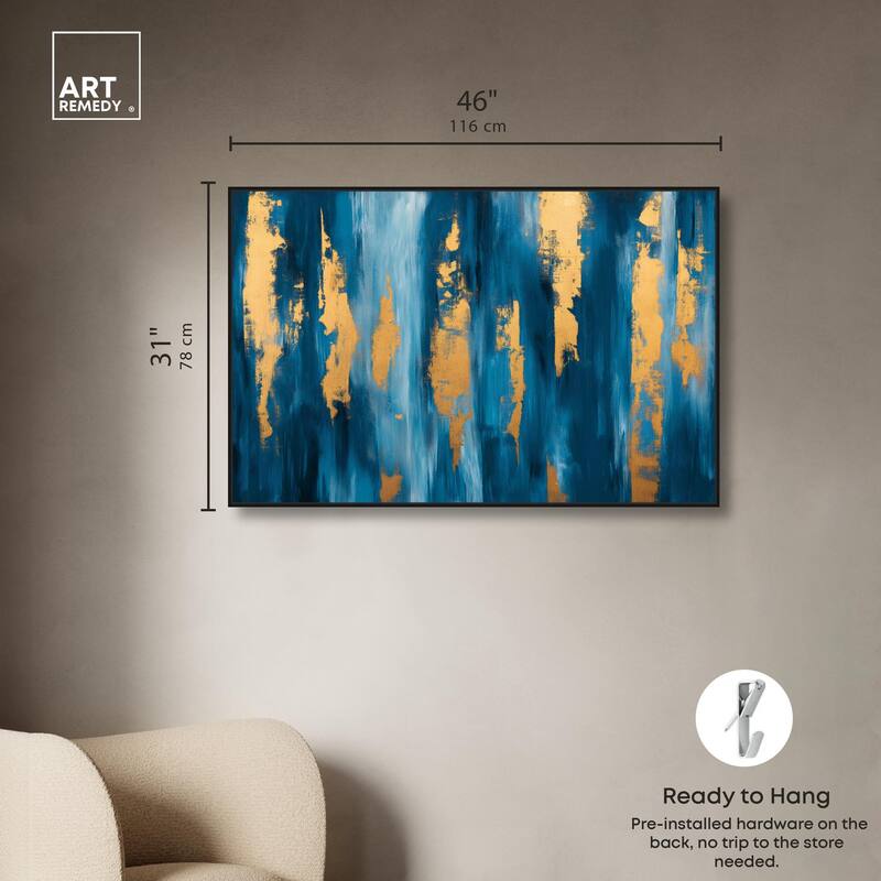 Dark Texture Golden Touch II Canvas by Art Remedy