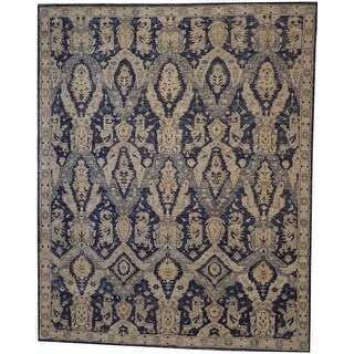 Wahi Rugs Transistional Ikat Design Wool Hand Knotted Rug 11.10x14.9 ...
