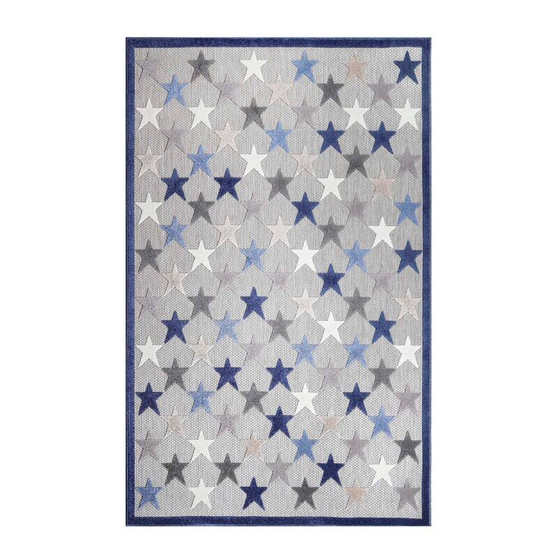 Superior Whimsical Stars Modern Indoor Outdoor Area Rug