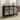 Black Classic Distressed Finish Sideboard Buffet Cabinet with Hollow-mirrored Doors and Drop-shaped Silver Metal Handles