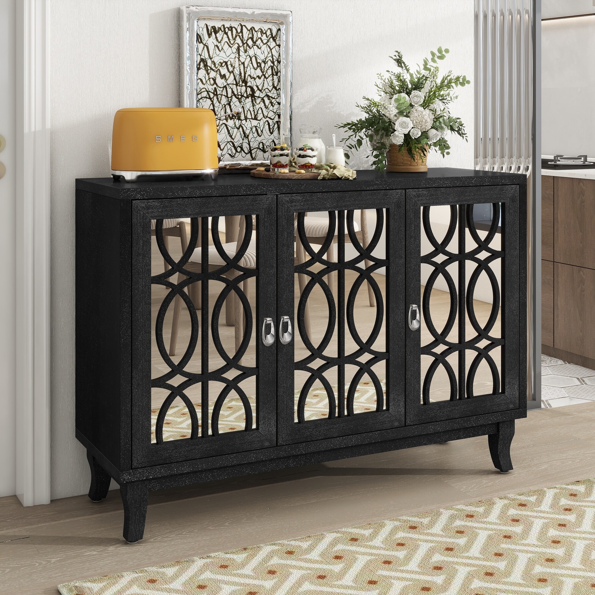Mirrored sideboard sales
