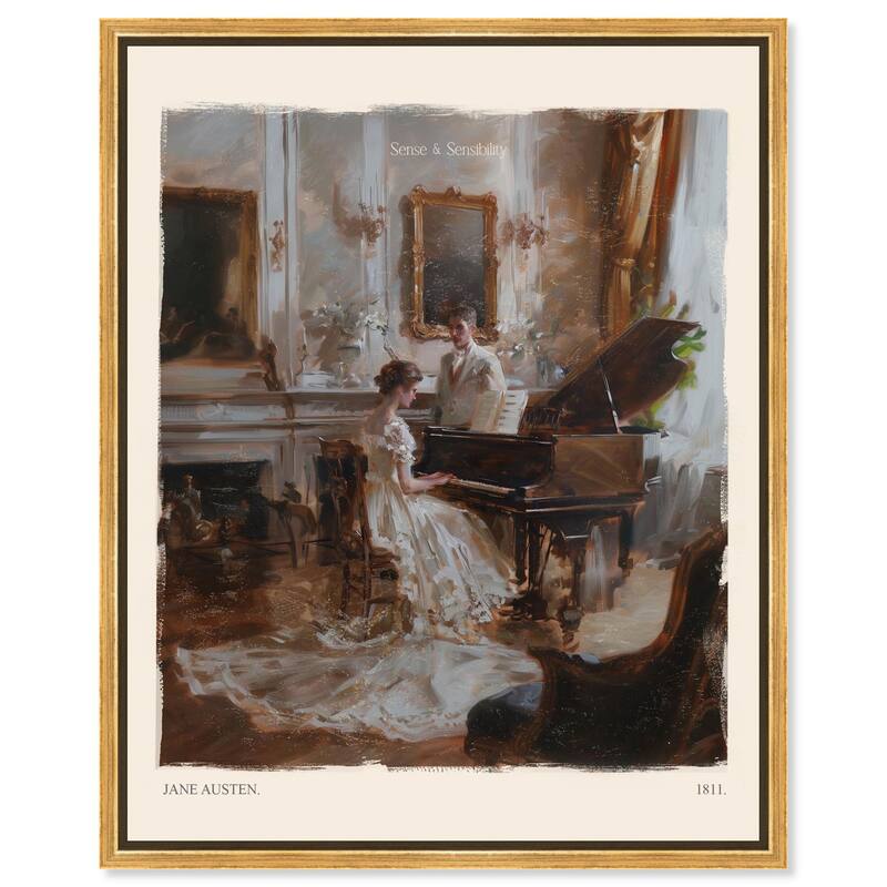 Sense and Sensibility Scene Canvas by Art Remedy - 16" x 20" - Gold