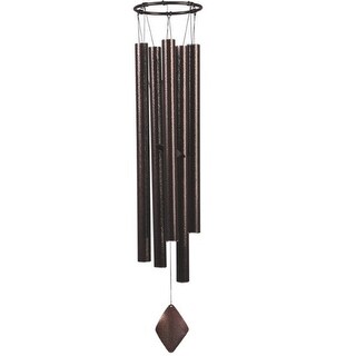Q-Max 50" Long Dark Brown Metal Tubes Traditional Wind Chime