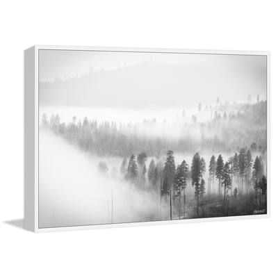 Foggy Scenery Floater Framed Print on Canvas