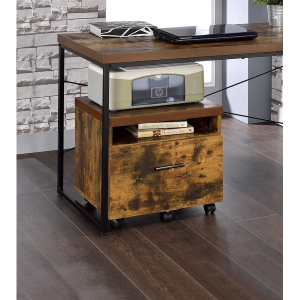 Bookcase In Weathered Oak - Paper Veneer, Board, Meta Weathered Oak