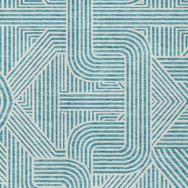 HomeRoots Abstract Transitional Rectangle Outdoor Rug