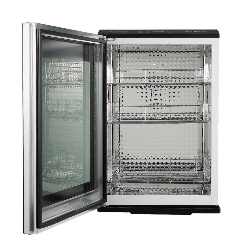 Stainless Steel Towel Warmer (60L) for Salon Spa Beauty Massage Use, with Glass Door - N/A