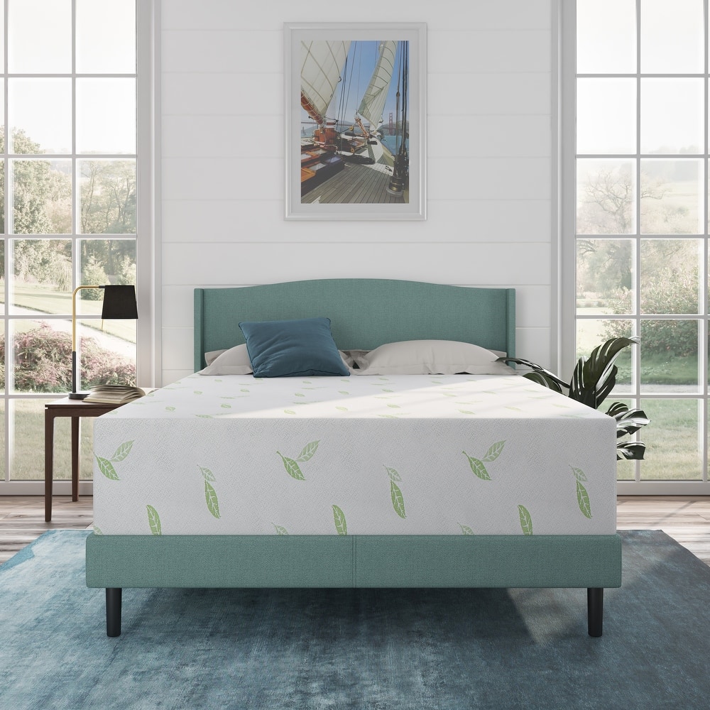 NapQueen Anula 12" Green Tea Memory Foam Mattress, Bed in a Box