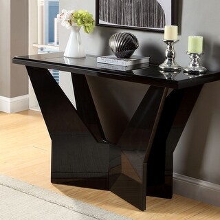 Furniture of America Ameena Contemporary 47-in Glass Top Sofa Table
