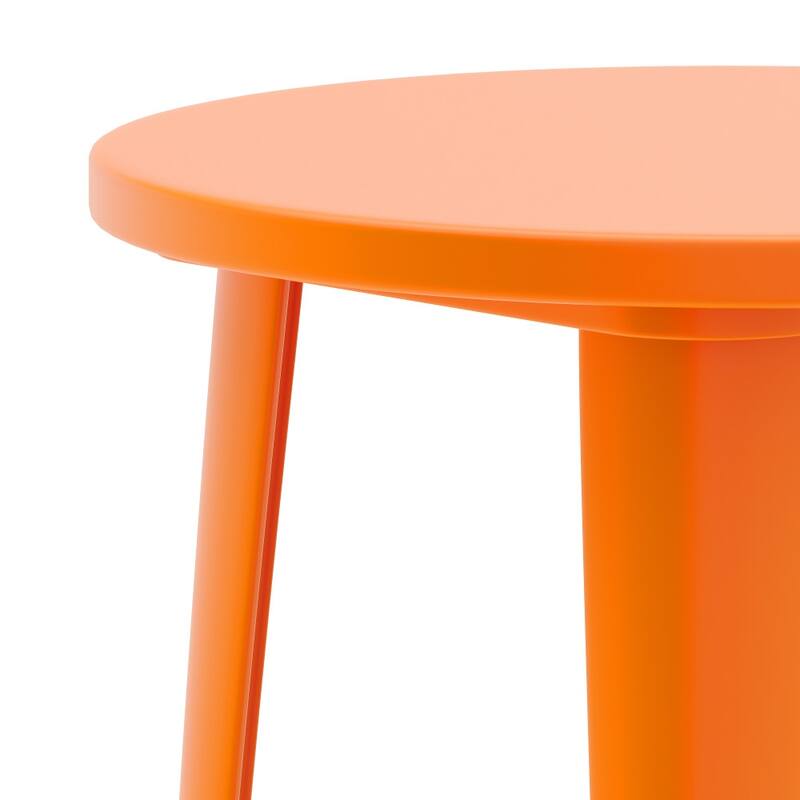 24'' Round Metal Indoor-Outdoor Bar Height Table - 24"W x 24"D x 41"H