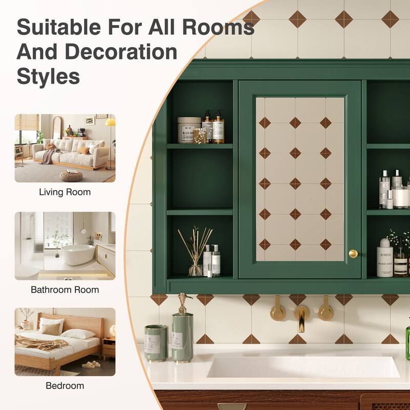 35'' x 27.5'' Medicine Cabinet, Wall Mounted Bathroom Storage Cabinet(Not Include Bathroom Vanity )