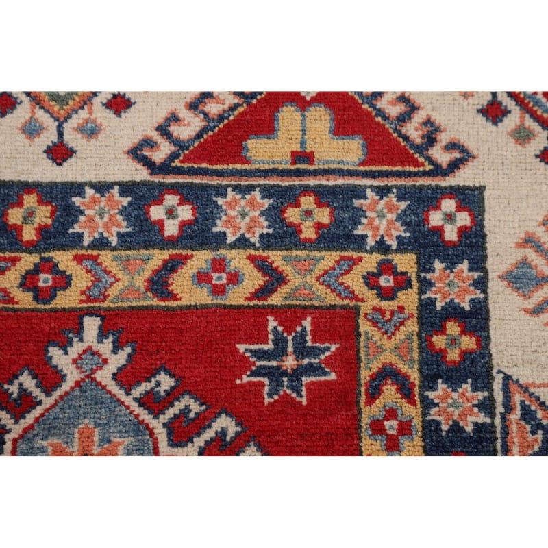 Red Kazak Oriental Area Rug Handmade Wool Carpet - 6'5" x 9'10"