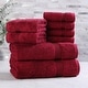 preview thumbnail 35 of 138, Superior Heritage Egyptian Cotton Absorbent 8-Piece Towel Set Burgundy