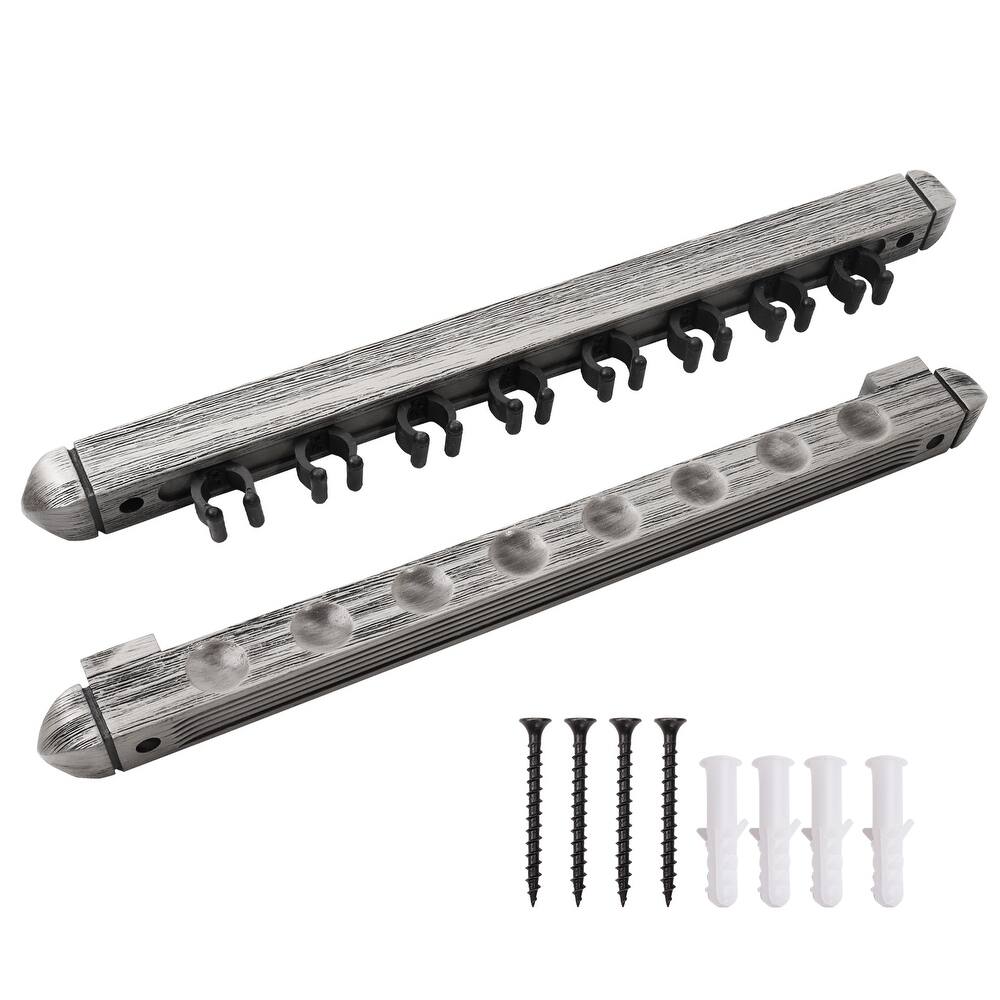 GSE™ 8-Pool Cue Wall Mounting Billiard Cue Rack, 2-Piece Hanging Wall Mounted Pool Cue Stick Holder