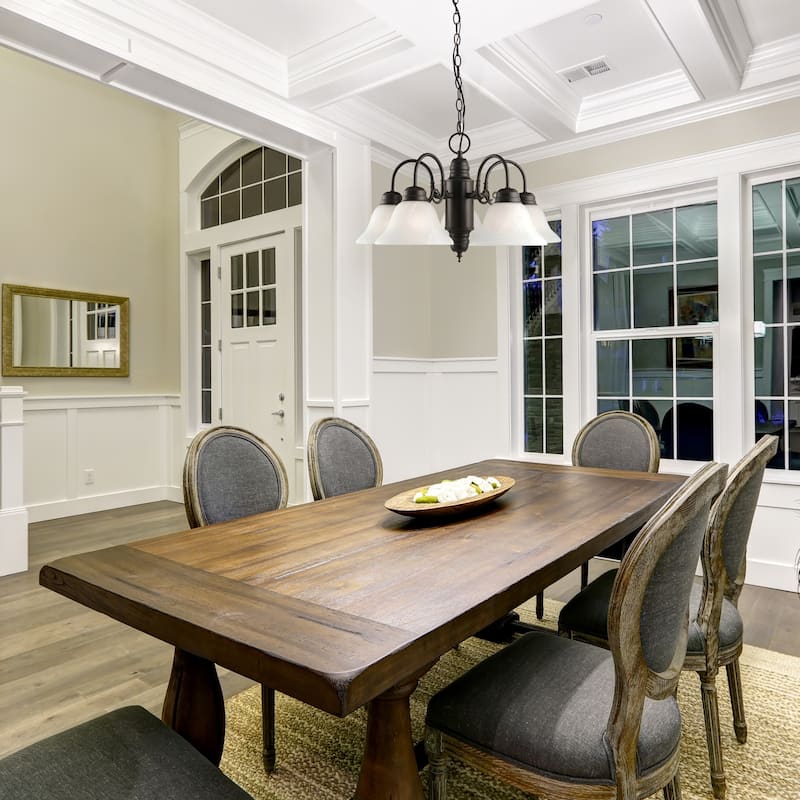 Design House 514455 Millbridge Traditional 5-Light Indoor Dimmable Chandelier - Oil Rubbed Bronze