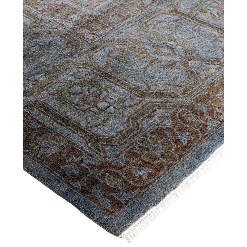 Overdyed One-of-a-Kind Hand-Knotted Area Rug - Gray - 9' 3" x 12' 0"