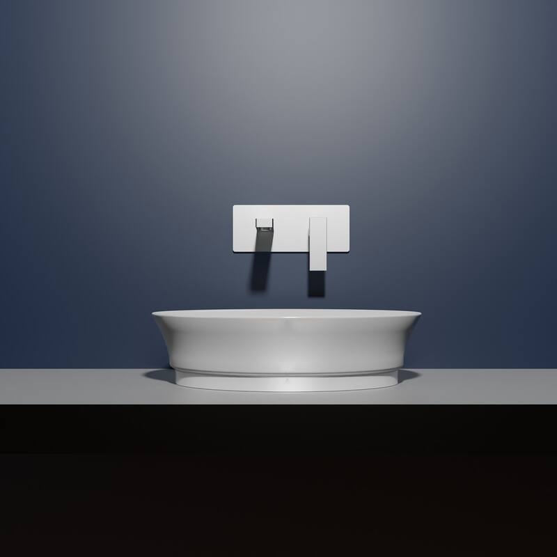 WS Bath Collections Mood ID 50.38 Mood 19-11/16" Oval Ceramic Vessel