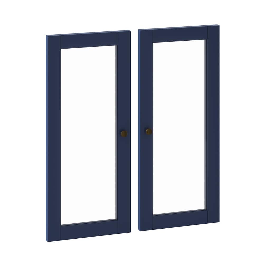 Palace Imports 100% Solid Wood Modular Kitchen Pantry Double Door Kit - Set of 2