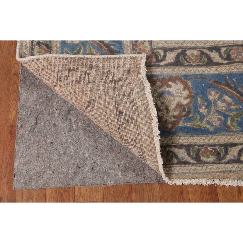 Tabriz Persian Vintage Area Rug Hand-Knotted Geometric Wool Carpet - 9'10"x 12'9"