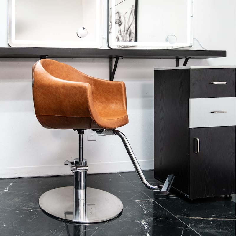 Salon Styling Chair MILLA Camel Brown - 26" x 23"