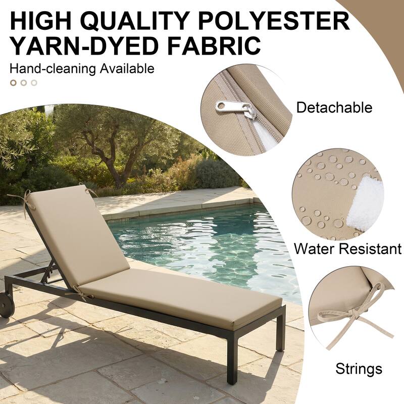 Outdoor Patio Chaise Lounge Chair Cushion