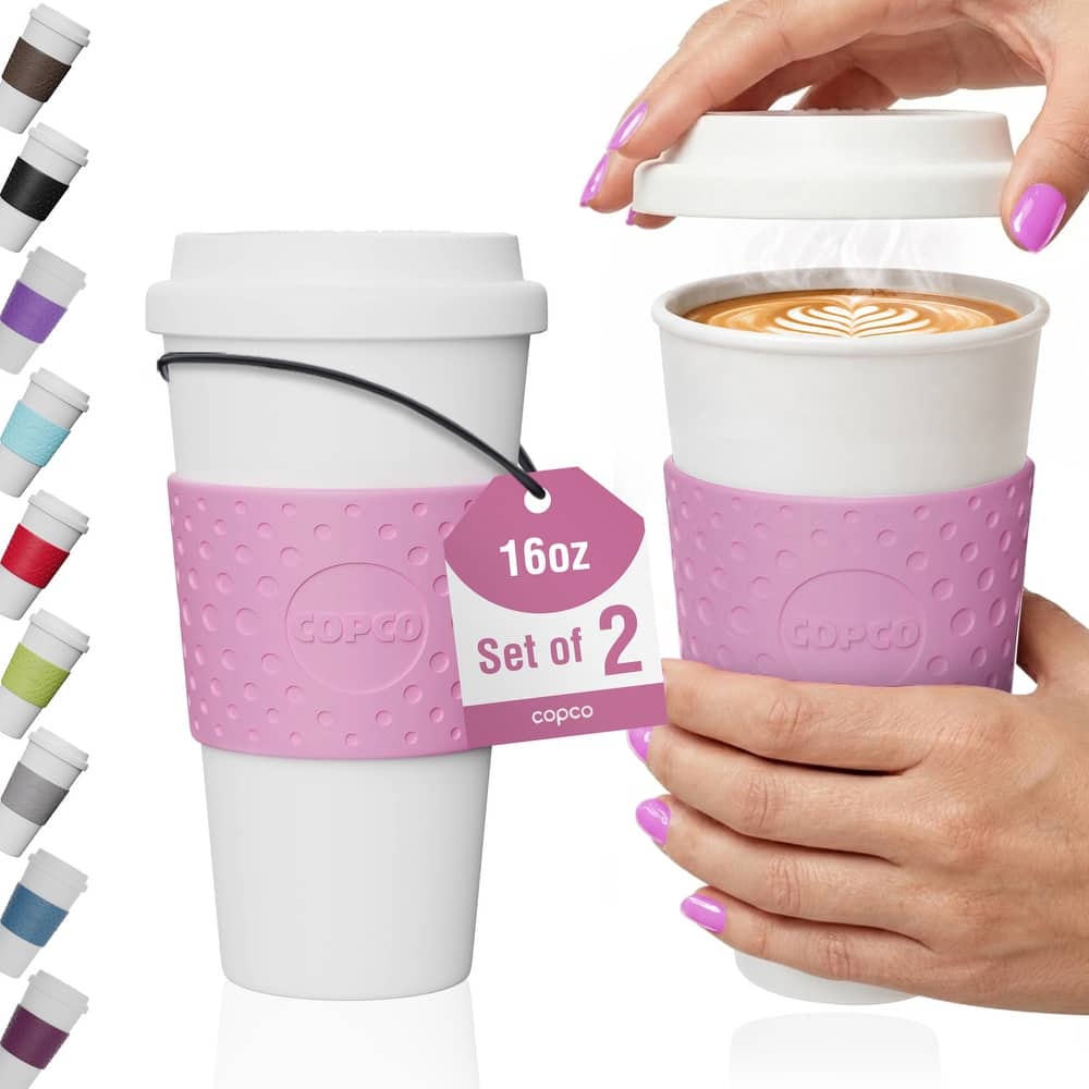 Copco Acadia Double Wall Travel Mug Set of 2 BPA Free Leak Resistant