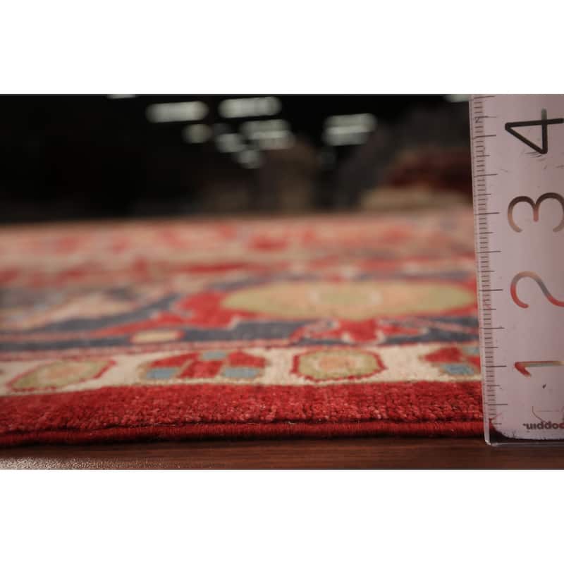 Vegetable Dye Red Ziegler Oriental Area Rug Hand-Knotted Wool Carpet - 8'0" x 9'10"