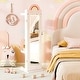preview thumbnail 12 of 18, Gymax 3 In 1 Kids Jewelry Cabinet w/3-Color Lighted Full Length Mirror