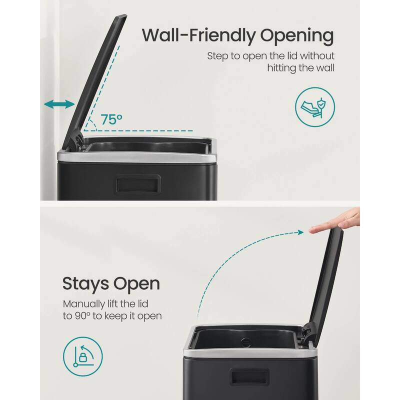13-Gallon Trash Can with Soft-Close Lid