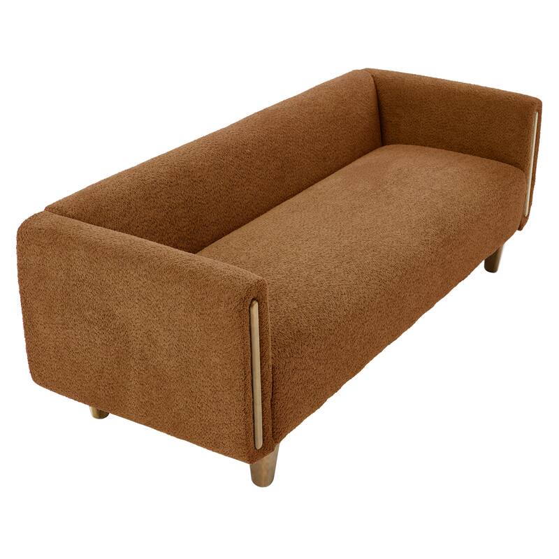 Christopher Knight Home - Soft Upholstered 78.7" 3-Seater Sofa with Rubberwood Legs