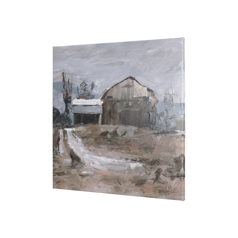 Late Autumn In Countryside II (30 X 30 ) Canvas Art Print
