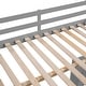 preview thumbnail 15 of 17, Full Size Loft Bed with Built-in Studying Desk, Solid Wood Bed Frame with 3-Tier Shelves and Storage Drawers, Versatile Bed