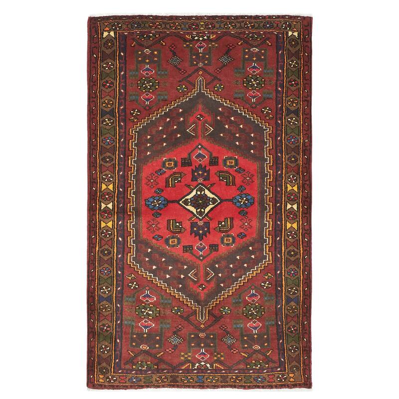 ECARPETGALLERY Hand-knotted Andelz Red Wool Rug - 3'3 x 5'6