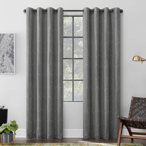Shop Scott Living Elkay Woven Geometric Pattern Total Blackout