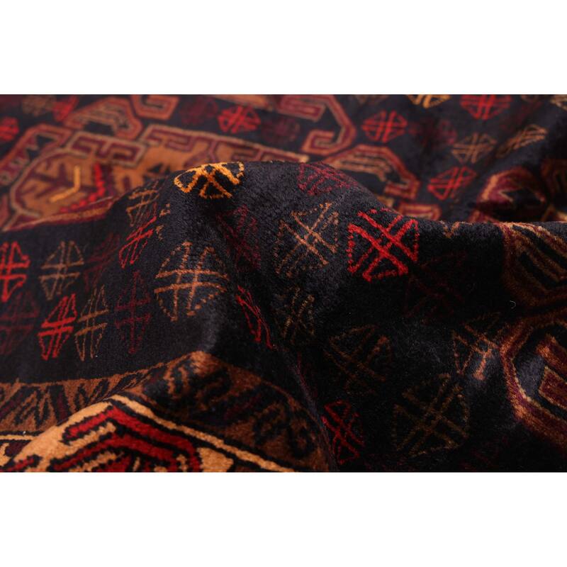 ECARPETGALLERY Hand-knotted Teimani Black Wool Rug - 3'7 x 6'5