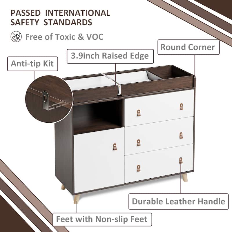 Changing Tables for Infants Babies with Diaper Changing Pad Dresser
