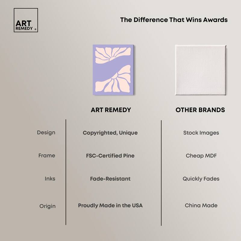 Split in two Flower Canvas by Art Remedy, Gallery Wrapped