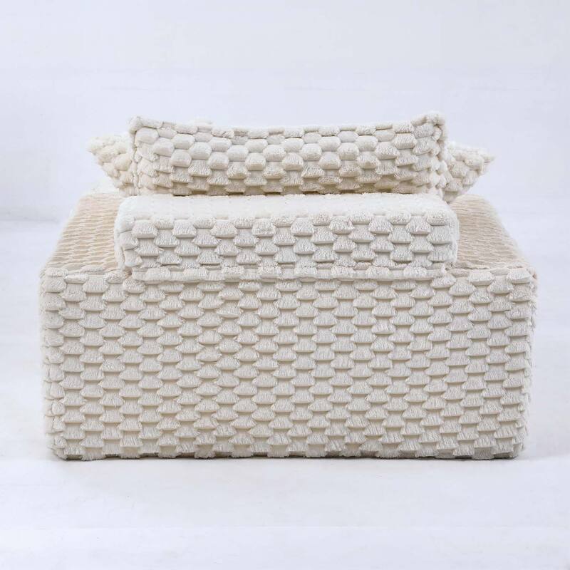 51-Inch Comfort-Bearing Sofa with Two Pillows and One Backrest,Ideal for Bedrooms and Living Rooms in Various Styles
