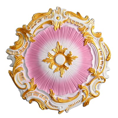 Hand-painted 16.75-inch Starburst Ceiling Medallion