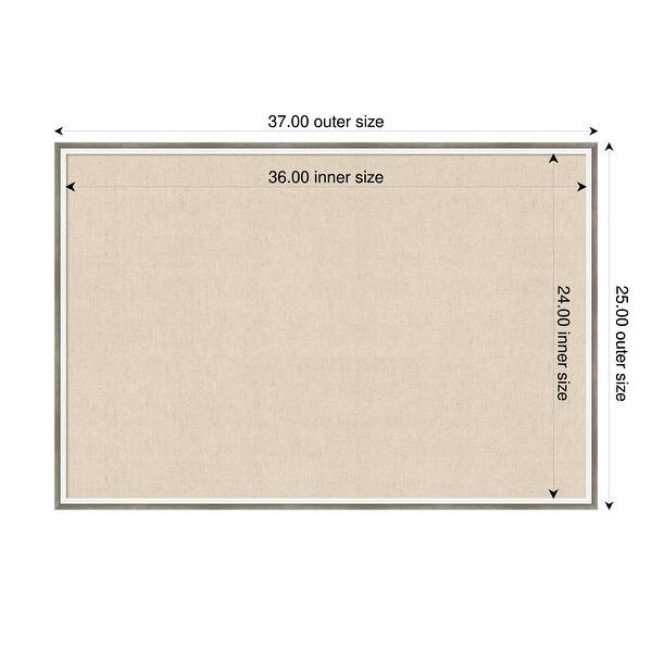 dimension image slide 57 of 91, Amanti Art Framed Fabric Pinboard Natural Linen Printed Bulletin Board