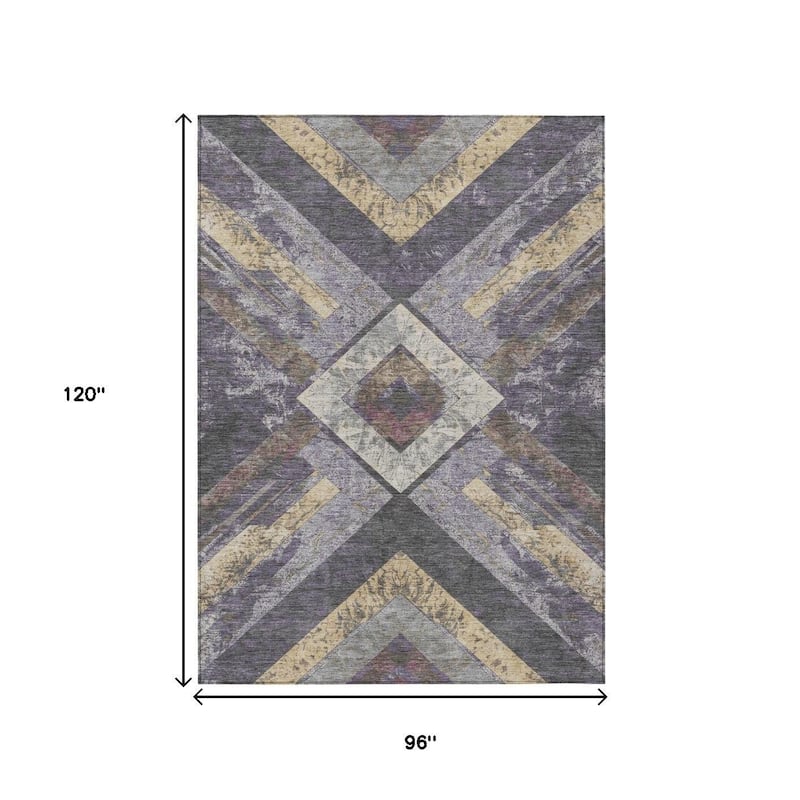 HomeRoots Geometric Transitional Rectangle Outdoor Rug