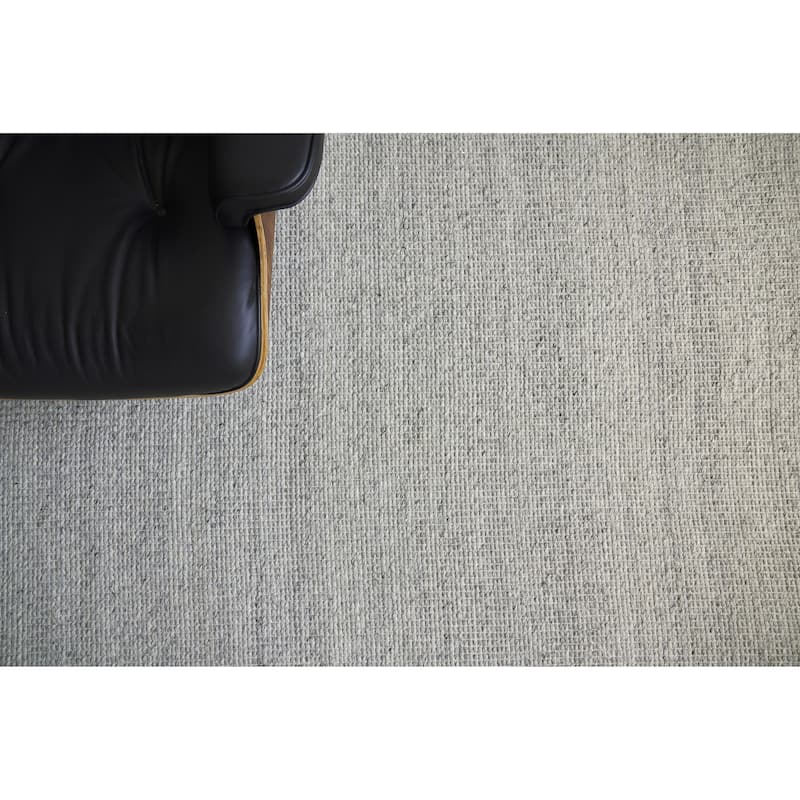 EXQUISITE RUGS Hesse Handwoven Polyester/Cotton Silver Area Rug.
