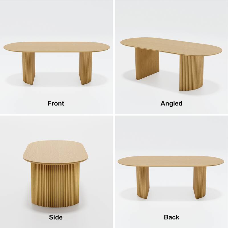 67" Nordic Style Oval Dining Table - for 6 People