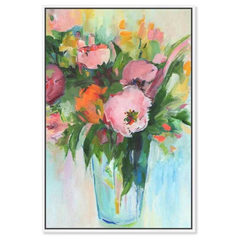 Charming Bouquet Canvas by Art Remedy - 16" x 24" - White