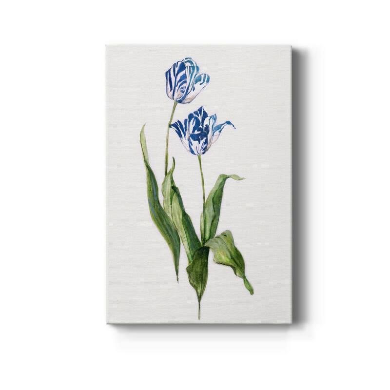 Blue Lively Botanical II Premium Gallery Wrapped Canvas - Ready to Hang