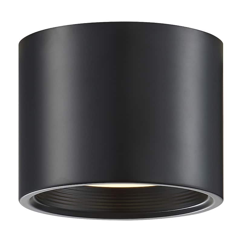 Reel 1-light Black LED Small Flush Mount