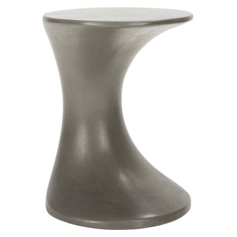 SAFAVIEH Outdoor Aloyse Concrete Accent Table - 13.78" W x 13.78" L x 18.11" H - 14Wx14Dx18H
