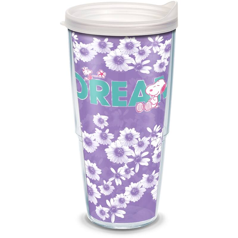 Tervis Peanuts - Dream Floral Made in USA Double Walled Insulated Travel Tumbler, Classic - 24oz