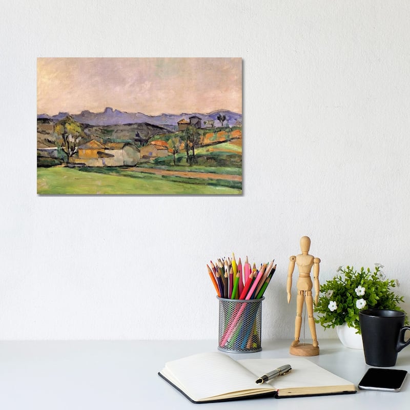 iCanvas "The Chaine de l'Etoile with the Pilon du Roi, c.1878-79 " by Paul Cezanne Canvas Print - 8x12x0.75