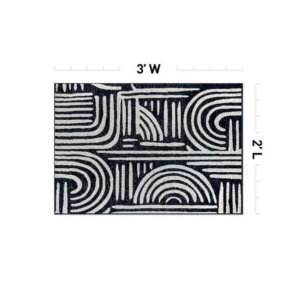 dimension image slide 4 of 7, Contemporary Lines Area Rug